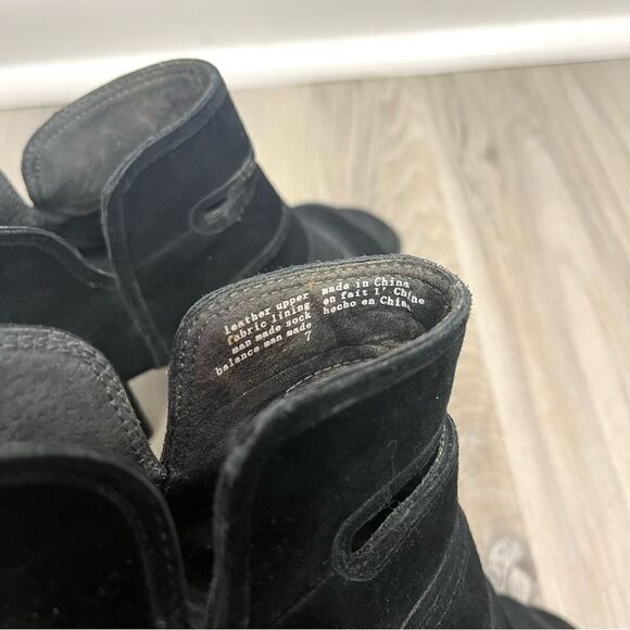 Seychelles Herls Women’s 7 for Anthropologie Lagoon Black Suede Leather Cage - Picture 4 of 7